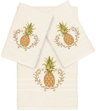 Welcome 3-Piece Embellished Towel - Cream