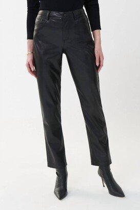 Faux Leather Pant In Black-AB