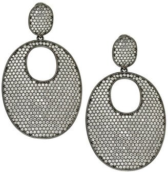 Suzy Levian Silver Cz Earrings