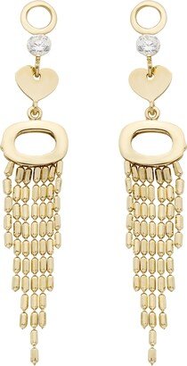 14k Gold Fringe Drop Earrings