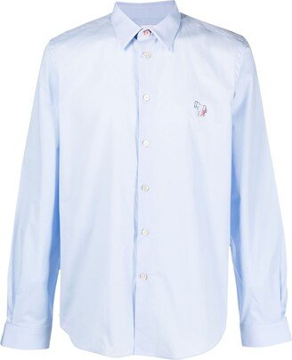 Logo-Embroidered Cotton Shirt-AF