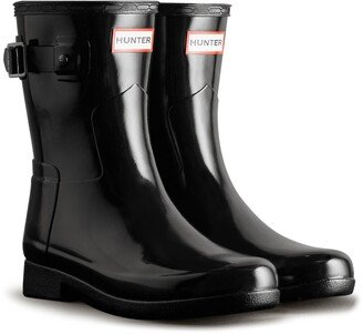 Refined Short Gloss Waterproof Rain Boot