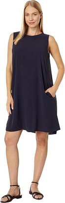 Petite Round Neck Knee Length Dress (Nocturne) Women's Dress