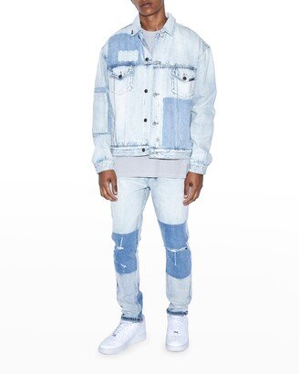 Men's Two-Tone Denim Trucker Jacket