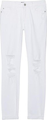 DL1961 Kids Harper Straight Leg Boyfriend in White Distressed (Big Kids) (White Distressed) Girl's Jeans