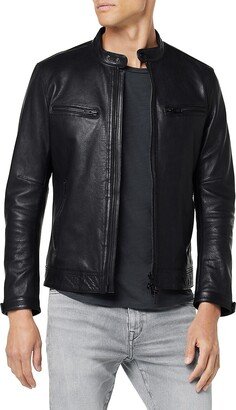 Leather Moto Jacket-AE