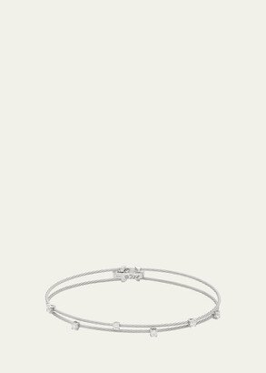 Unity 18k White Gold Six-Diamond Bracelet, 0.36 TCW, 7