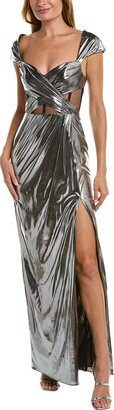 Metallic Column Gown-AA