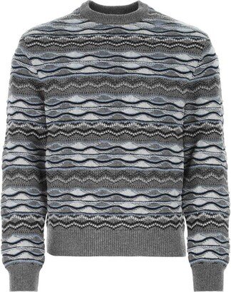 Zig-Zag Pattern Knit Jumper