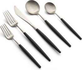 20pc Sojourn Black Satin Flatware Set