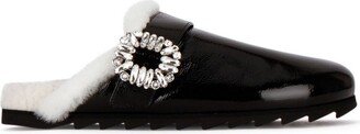 Buckle Embellished Slip-On Mules