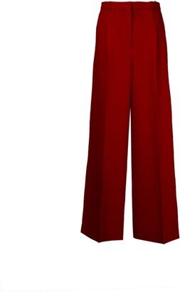 High-Waist Wide-Leg Tailored Trousers-AC