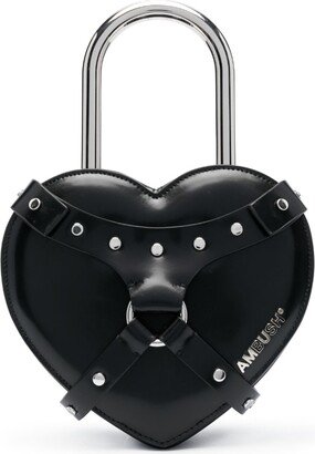 Bondage Heart Padlock clutch bag