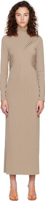 Taupe Mallorie Midi Dress