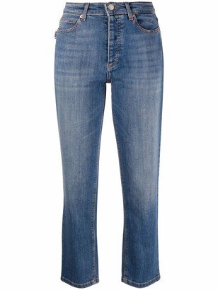 Cropped Slim-Fit Jeans-AC