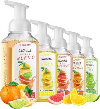 Lovery Foaming Hand Soap - Pack of 5 - Moisturizing Hand Soap - Citrus