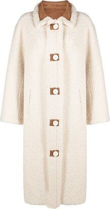 Button-Up Faux-Fur Coat