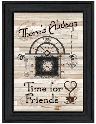 Time for Friends by Millwork Engineering, Ready to hang Framed Print, Black Frame, 11 x 15