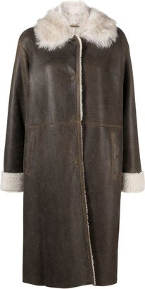 Savoy leather coat