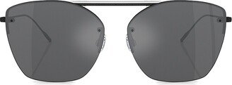 Ziane 61MM Rimless Pilot Sunglasses