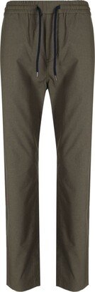 Micro-Checked Straight-Leg Trousers