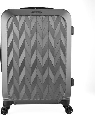 Charcoal and Black Chevron Suitcase Charcoal