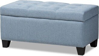 Michaela Modern and Contemporary Fabric Upholstered Storage Ottoman