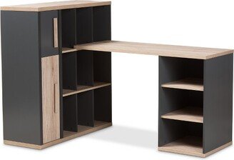 43.7 Pandora Modern and Contemporary Built In Shelving Unit Dark Gray