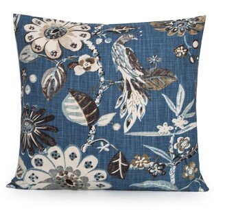 Teal Floral, Bird By P. Kaufmann Decorative Pillow Cover. Accent Throw Pillow, Home Decor.