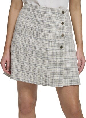 Women's Plaid Wrap Mini Skirt