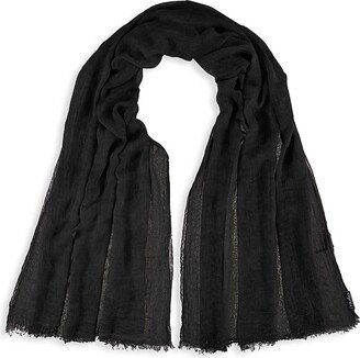 Solid Frayed Scarf