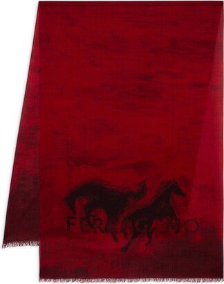 Horse-Print Wool Stole