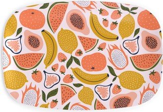 Serving Platters: Summer Fruits - Orange Serving Platter, Orange