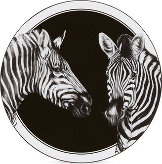 Zebra-Print Porcelain Platter