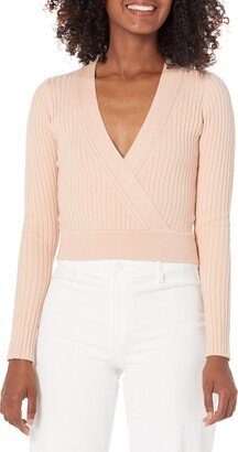 Women's Long Sleeve V Neck Lucie Crop Top Sweater