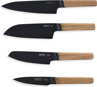 Ron 4-Piece Steel & Wood Knife Set