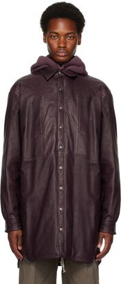 Purple Jumbo Fogpocket Leather Jacket