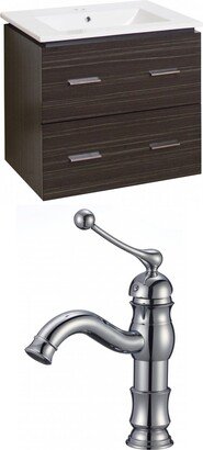 24-in. W x 18-in. D Plywood-Melamine Vanity Set In Dawn Grey With Single Hole CUPC Faucet - Dawn Grey-AC