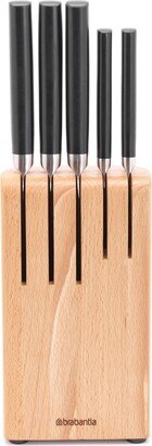 6-Pc. Knife Set - Wooden/ Black