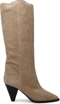 Beige Suede Rouxy Boots