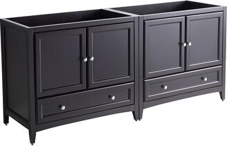 Oxford 71 Double Free Standing MDF Vanity Cabinet Only - Less