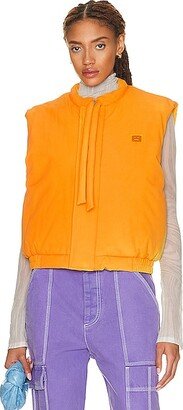 Puffer Vest in Orange