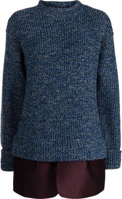 Layered Knitted Wool Jumper