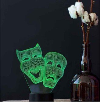 Comedy & Tragedy Lamp, Theater Gifts, Theatre Home Decor