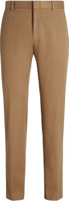 Tapered-Leg Cotton Trousers