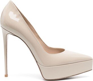 Uma 130mm patent-leather pumps