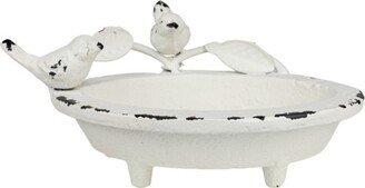 Flora Bird Soap Dish White Cast Iron