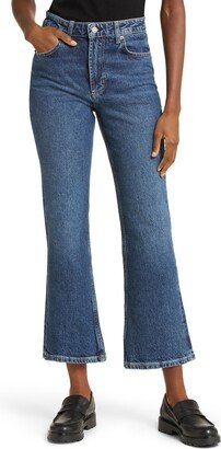 Sunset High Waist Slim Fit Crop Flare Jeans