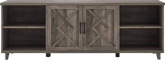 Whitton Modern Transitional Geometric 2 Door TV Stand for TVs up to 80 - Saracina Home