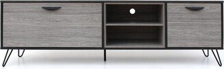 Isadora 71 Mid Century TV Stand for TVs up to 74 Sonoma Gray/Black